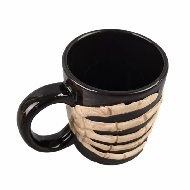 Taza de dedo de Halloween, taza de cerámica de palma, taza de café, taza de agua, taza de agua extraña