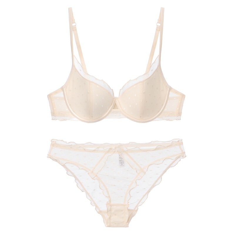 2025 New Style French Lingerie for Women, Push-Up, Thin, Breathable, Sexy, Pure Desire, Polka Dot Mesh Bra Set for Summer 2025 New Style French Lingerie for Women, Push-Up, Thin, Breathable, Sexy, Pure Desire, Polka Dot Mesh Bra Set for Summer