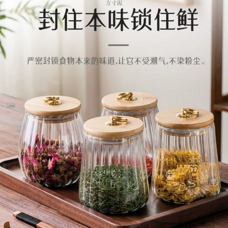 Glass Japanese transparent bottle, tea, capacious storage system