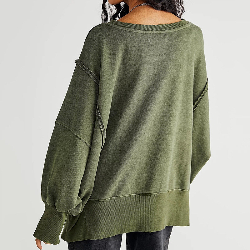 Women's Sweatshirt Oversized Knit Top For Autumn And Winter_voghion.com