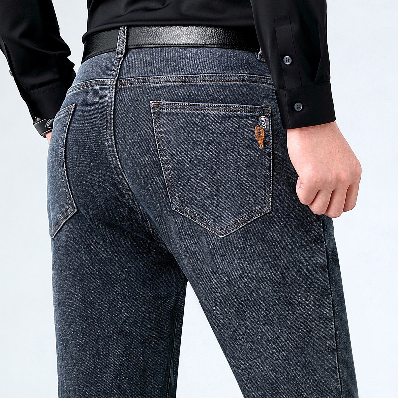 Jeans Men's Autum New Straight Loose Elastic Autum Middle-Aged Men's Business Casual Long Pants Autum and Winter Styles Jeans Men's Autum New Straight Loose Elastic Autum Middle-Aged Men's Business Casual Long Pants Autum and Winter Styles