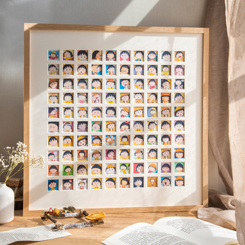 100-grid solid wood photo frame DIY, couple photo frame for wall hanging, 48-grid multi-grid photo frame for nail art display 100-grid solid wood photo frame DIY, couple photo frame for wall hanging, 48-grid multi-grid photo frame for nail art display