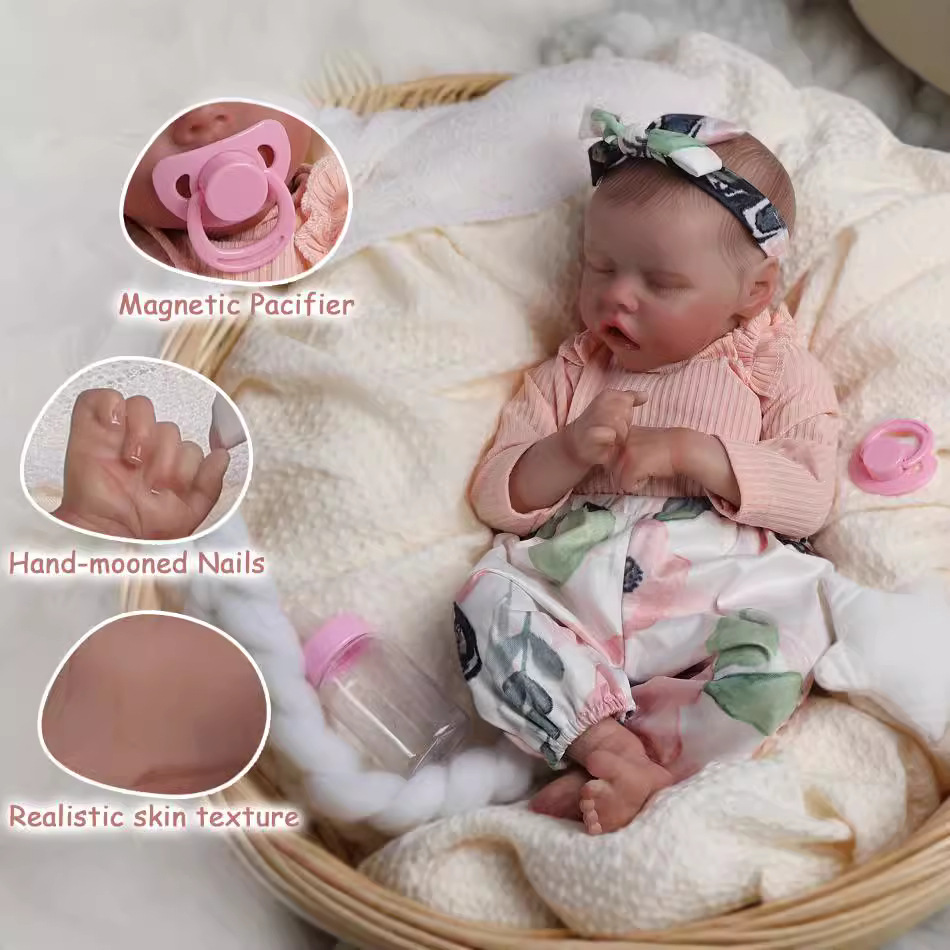 Ins transfronterizo pulgadas goma blando Tw bebé muñeca de renacimiento simulación muñeca realista 18 juguetes recién nacidos Henghua