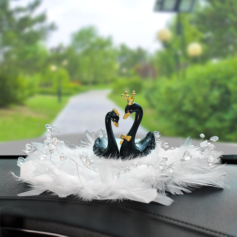 Nuevos adornos de automóvil cisne, adornos de automóvil creativos, adornos de consola central, adornos de aroma, artículos de automóvil para mujeres