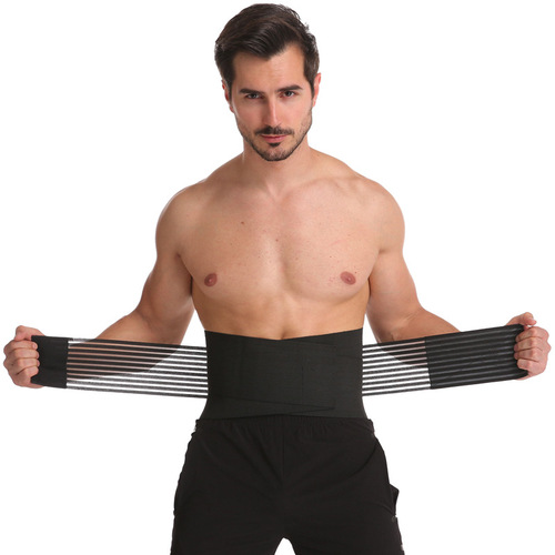 Cross-border sports support belt for men, fitness support, breathable waist protection, weightlifting barbell pressure straps manufacturer wholesale