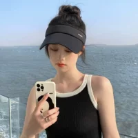 Японский УФ работает Пустой Топ ВС шляпа женский лед шелк УФ защиты летом ВС шляпа Открытый ВС защиты шляпа