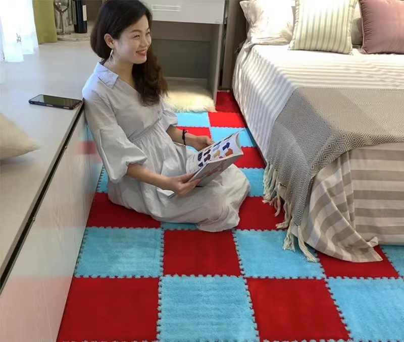 Alfombrilla piso con costuras pelusa arrastre el dormitorio s alfombras espuma cortables