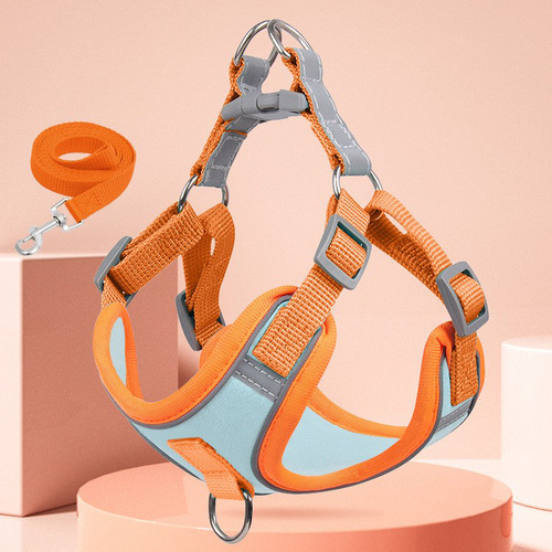 Dog Harness Pet Supplies New Small and Medium-sized Dogs Reflective Anti-Escape Vest Style Dog Leash