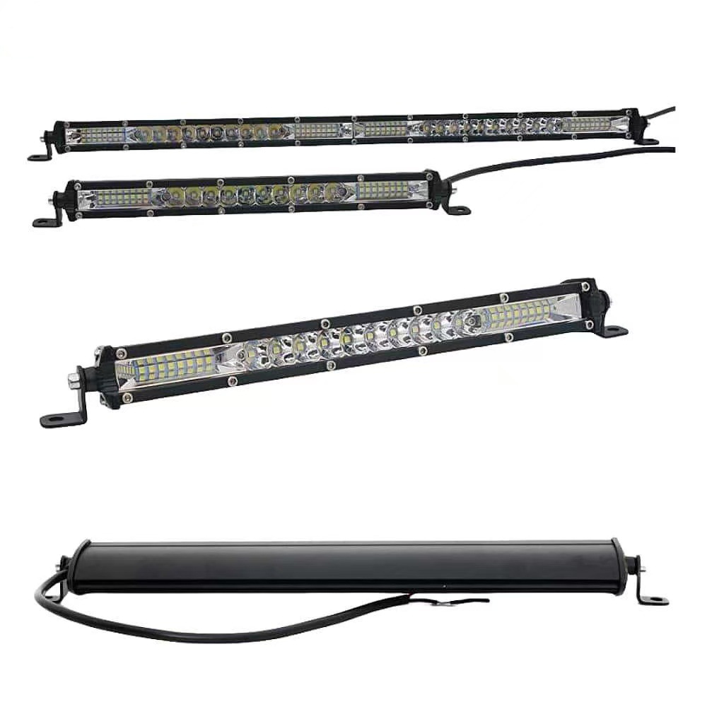 Direct from the manufacturer: LED ultra-thin single-row strip light, truck spotlight 12V 24V, for off-road vehicle roof, front bumper, and grille modification