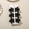 #6 black [6-piece set with card] 4cm plumeria style