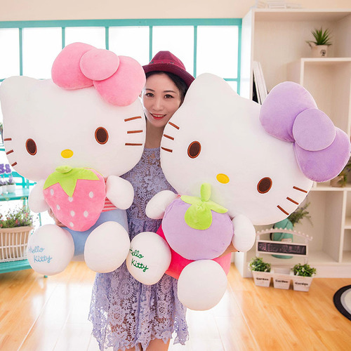 Cartoon kt cat doll Amazon cross-border plush toy wholesale strawberry angel kitty doll birthday gift