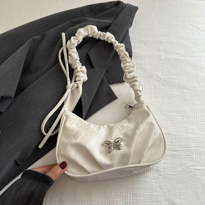 Bolso de nicho súper caliente para mujer 2024 nuevo bolso de mensajero popular de todo fósforo bolso de axila de hombro plisado de moda de alta gama