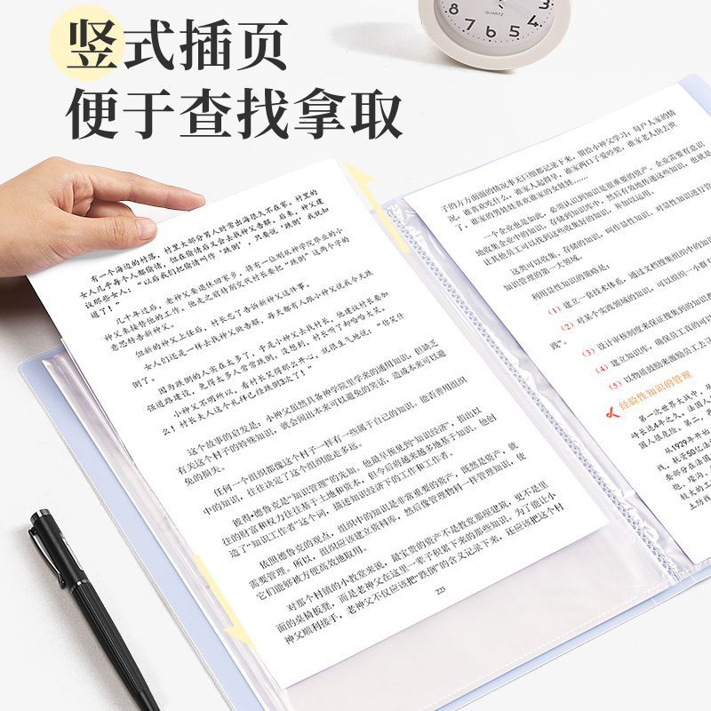 A4 carpeta transparente hoja de inserción de archivos de clasificación multicapa bolsa de archivo de partitura de papel de examen de estudiante bolsa