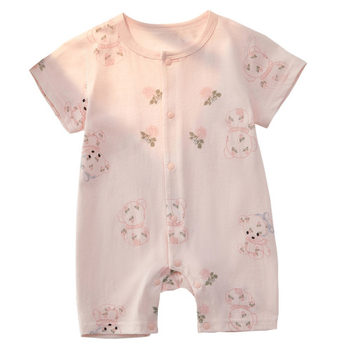 Baby jumpsuit, summer thin infant pure cotton, male and female baby short-sleeved romper, newborn clothes