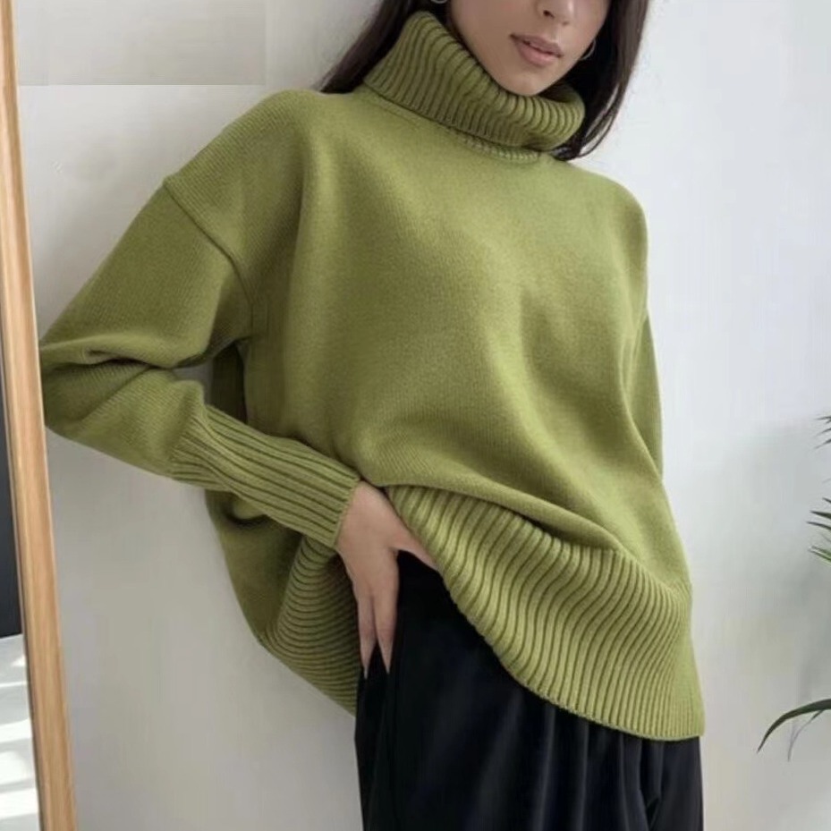 Luxury Alpaca Wool High-Neck Sweater – Ultra-Soft Anti-Pilling Pullover (S-XL, 16 Colors, Minimalist Chic Essential)_voghion.com