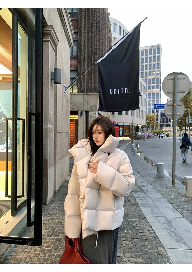 New Candy Color Down Cotton Padded Jacket Women Coat Korean Chic Puffer Jacket Thick Warm Outerwear Women's Clothes Short Parkas