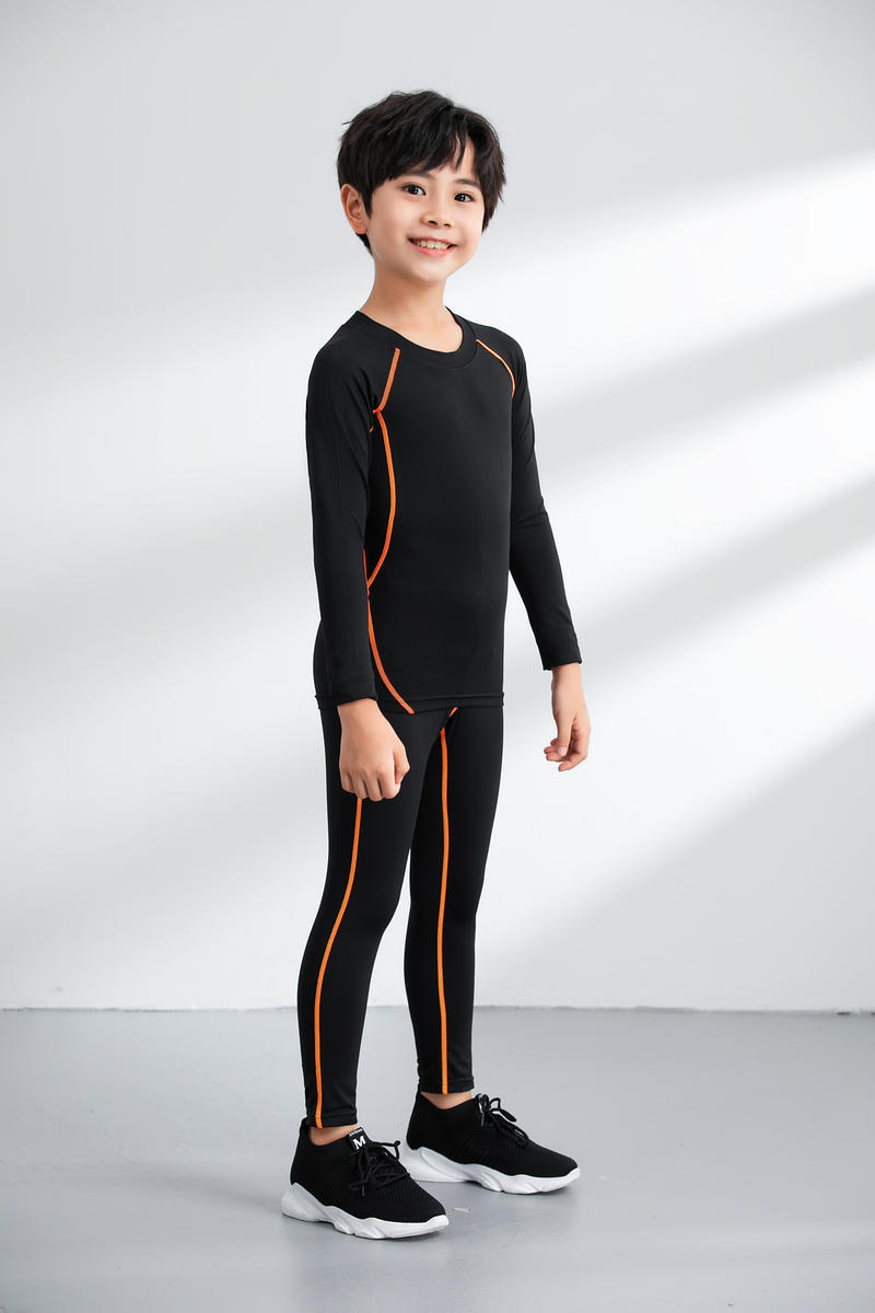 Niños de mangas largas traje de camiseta de fútbol de baloncesto ropa de fitness se puede imprimir 310 con lana se puede usar fuera