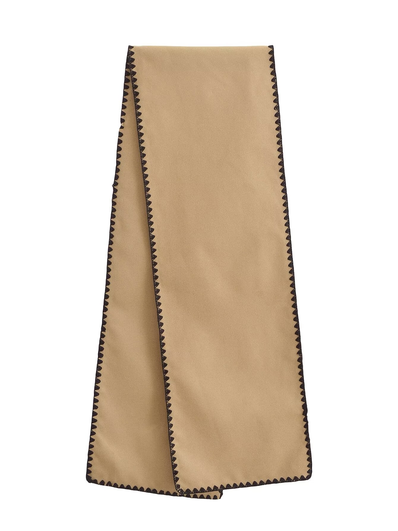 Women's clothing 2024 summer new item camel short scarf woolen coat jacket_voghion.com