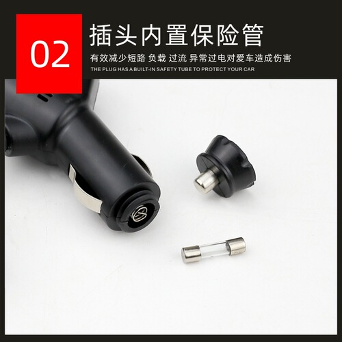 Factory wholesale car charger with cigarette lighter socket and dual USB ports, compatible with Android head phone charging cable