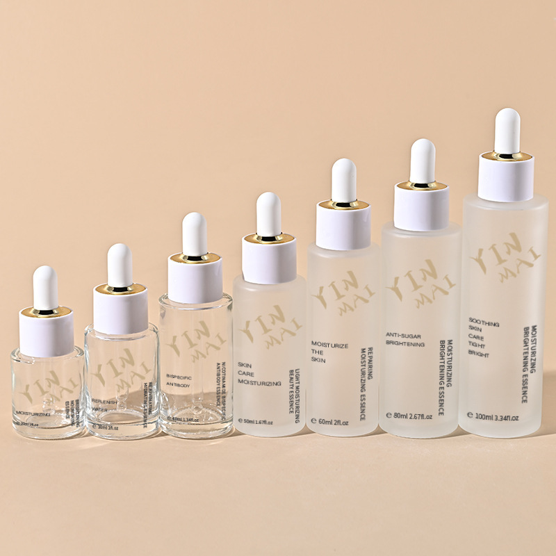 银脉专利20ml-100ml云顶圈平肩滴管瓶 精华原液玻璃瓶分装精油瓶|undefined