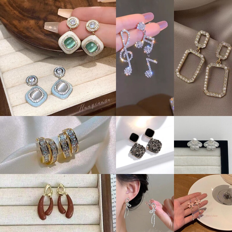 Retro Palace Style Earrings Korean Style Simple Design Elegant Elegant Versatile Women's 2025 New Earrings Retro Palace Style Earrings Korean Style Simple Design Elegant Elegant Versatile Women's 2025 New Earrings