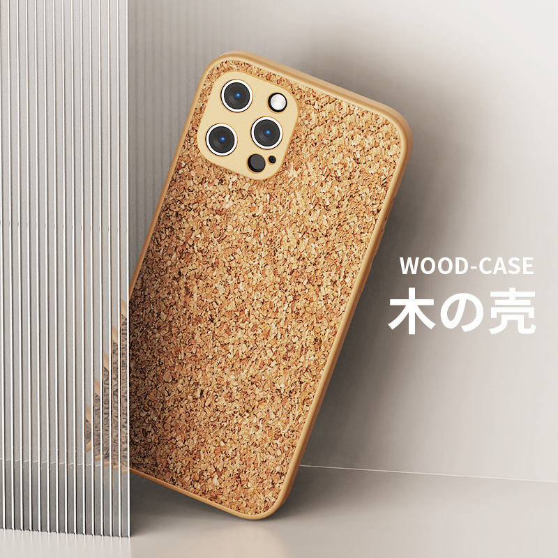 Wood Grain Case Iphone17Pro Protective Case 15Pro Apple 16 Cooling Case 12/11 Anti-Fall Liquid Cooling