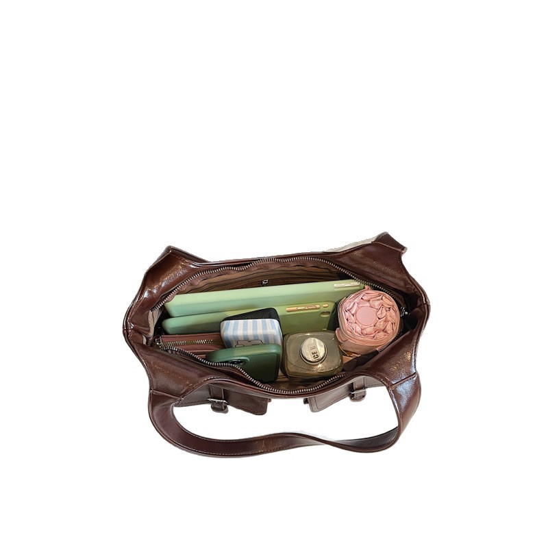 Bolsa de brazo retro coreana para mujeres otoño / invierno 2025 nueva moda versátil bolso de hombro de gran capacidad de viaje bolsa