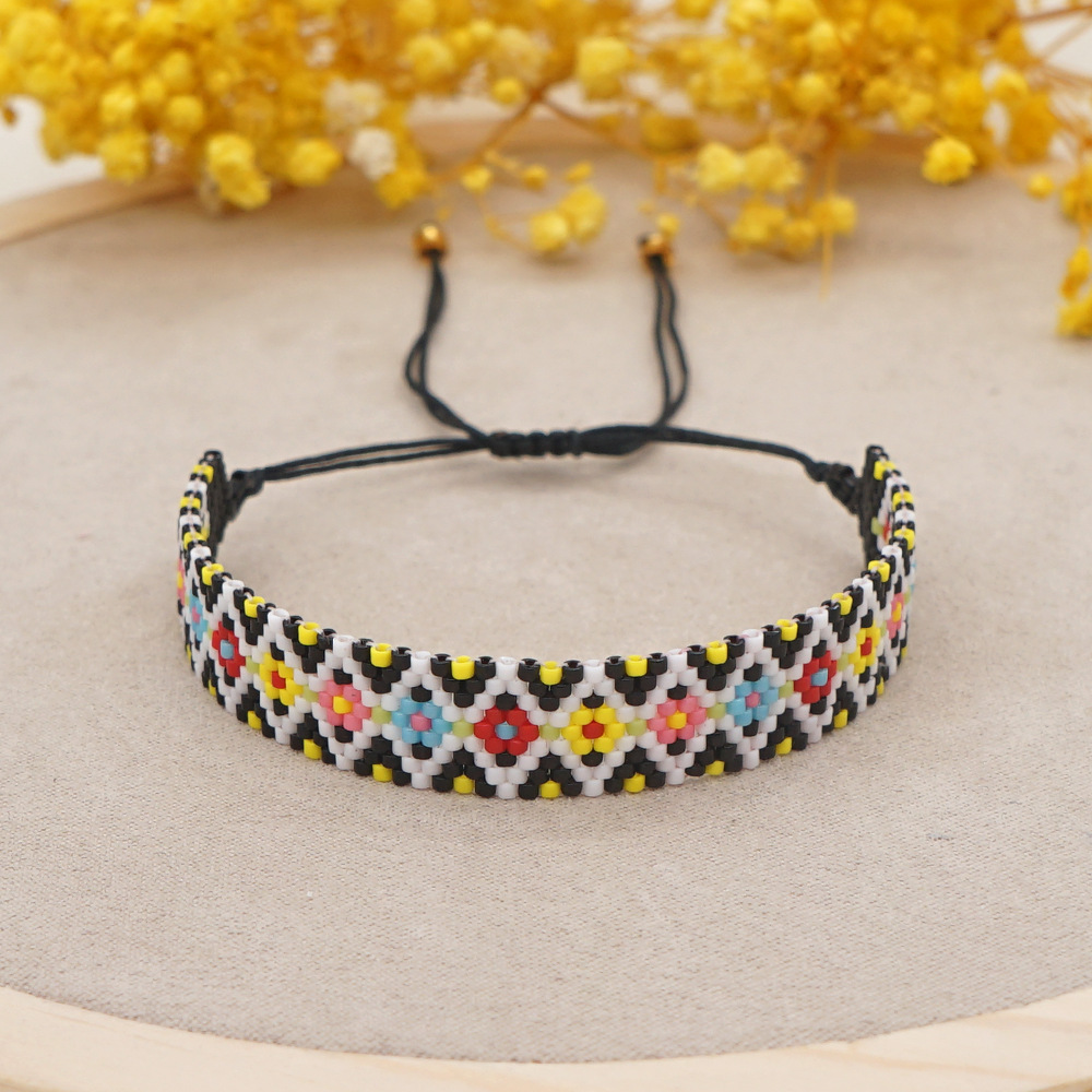 flower geometric handmade Miyuki bead ethnic style bracelet wholesale jewelry Nihaojewelrypicture2