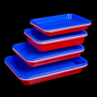 Stewed cold dish plate commercial cold dish cooked food tray rectangular red plastic plate fruit plate food display plate