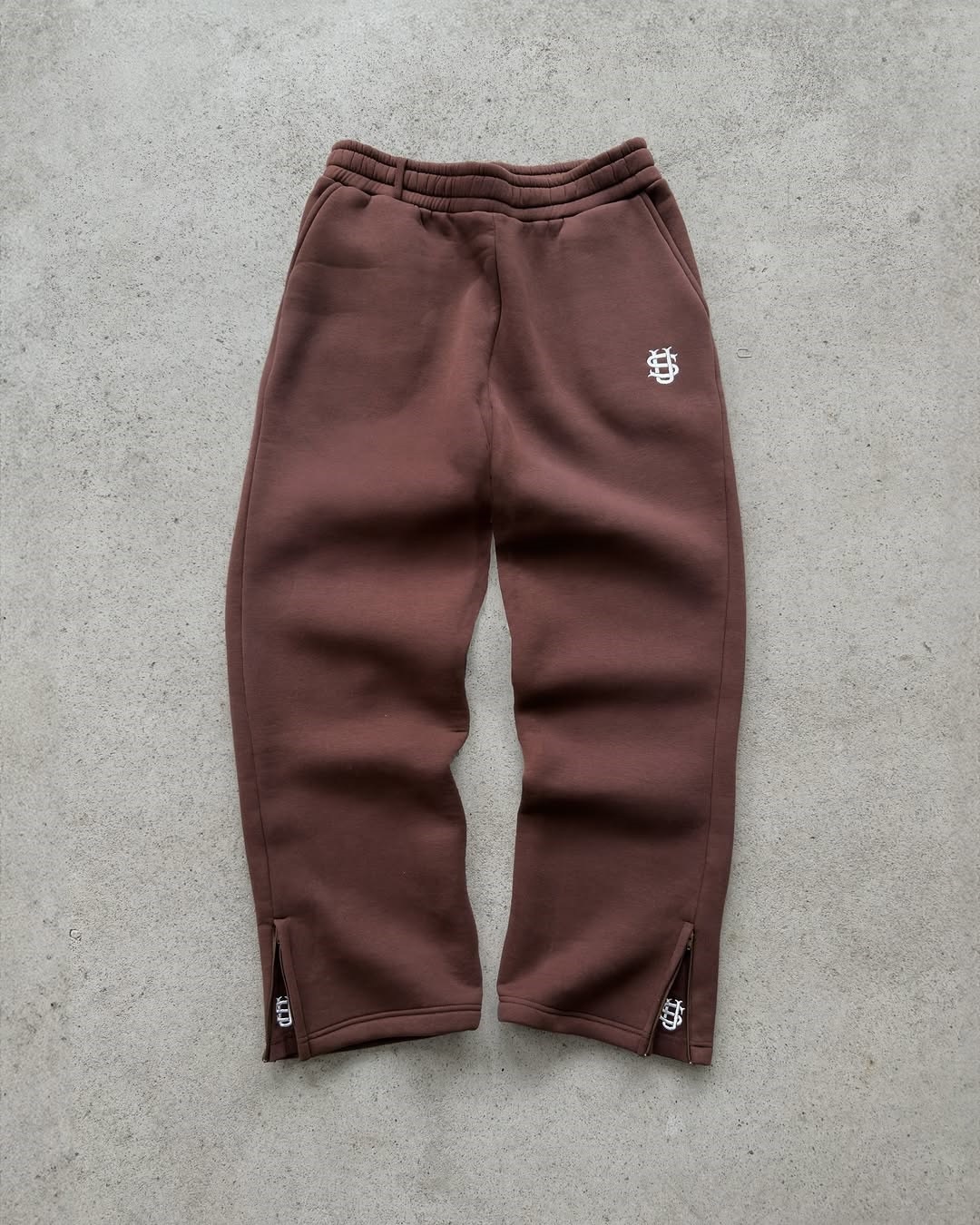 Casual Embroidered Zipper Sweatpants High Street Hip Hop Rap Style Men's And Women's Long Pants Street Fashion_ecoleips.com