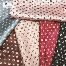 印花面料 涤纶色丁印花布 箱包飘带丝巾头巾服装里布睡衣布料