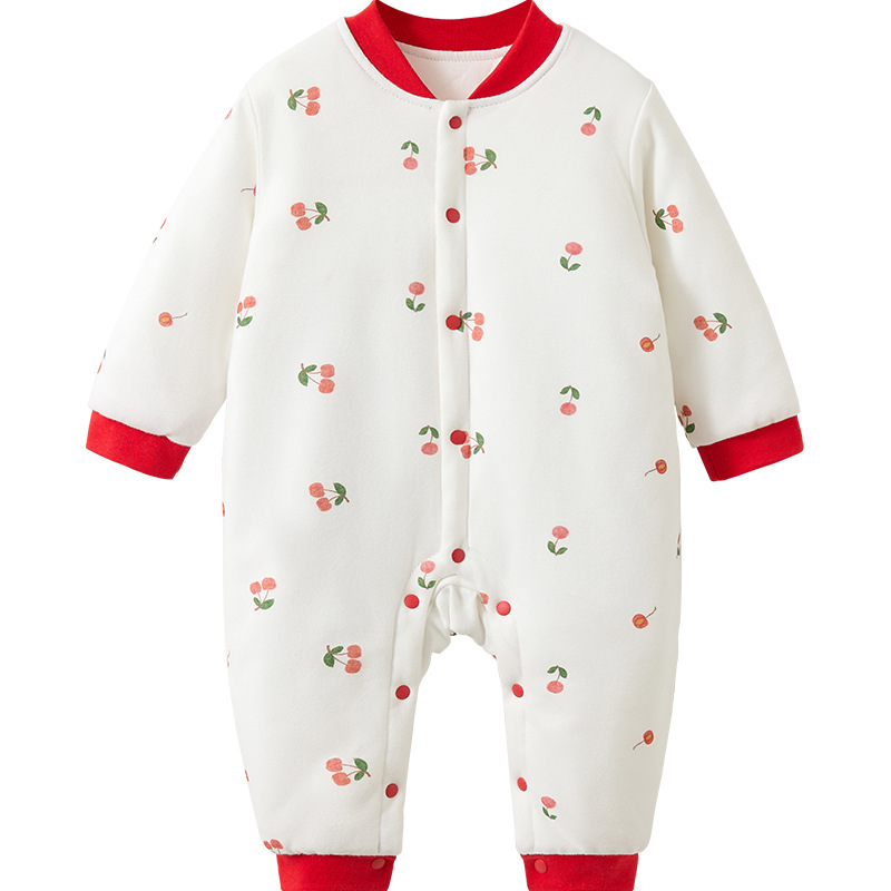 Primavera, otoño, invierno, camiseta de bebé, recién nacidos calientes, niños, niñas y niños pequeños, ropa de invierno de algodón gruesa, ropa de bebé