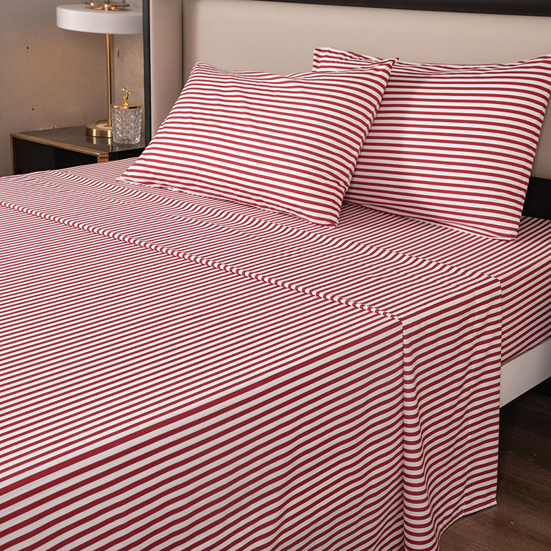 【厂家直销】四件套 外贸 床笠*1 床单*1 枕套*2