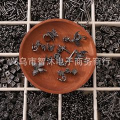 复古做旧合金蝴蝶隔珠花托配件 diy手工制作手链项链耳环饰品材料