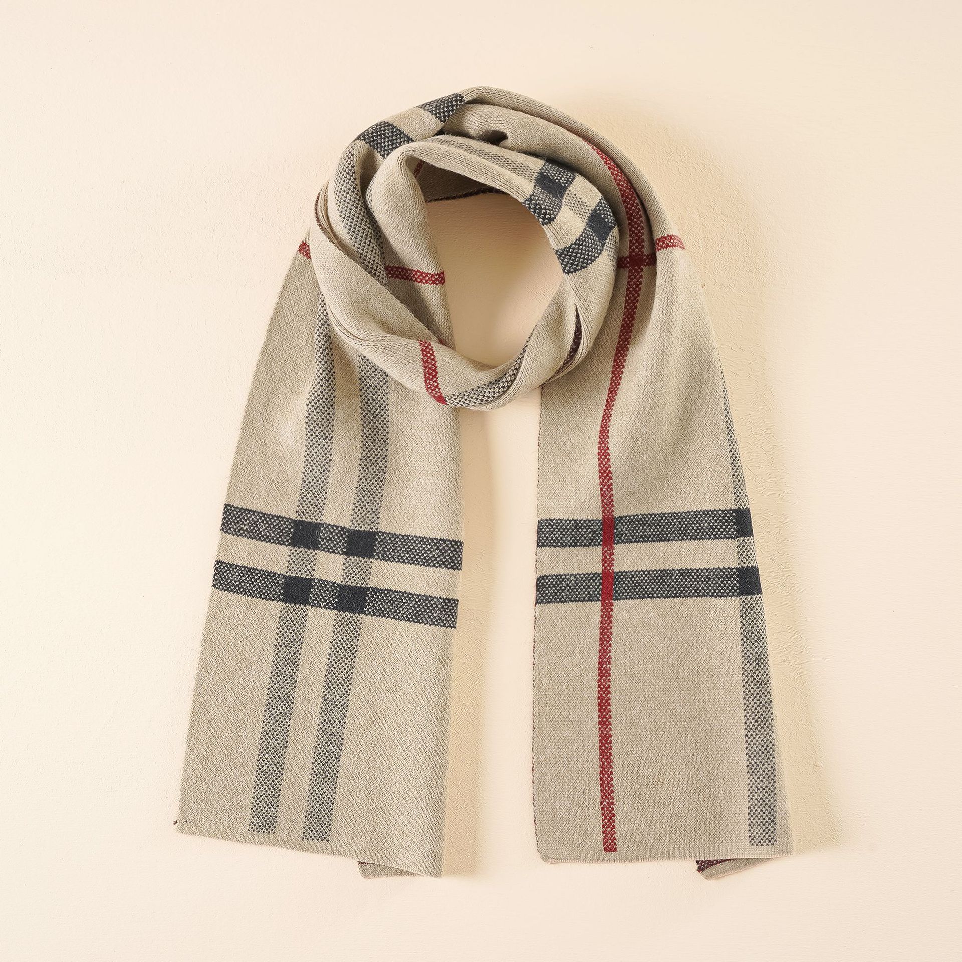 Bufanda para niños Bufanda de otoño e invierno para niños de estilo británico Cachemira rayada a cuadros moda cálida para niñas