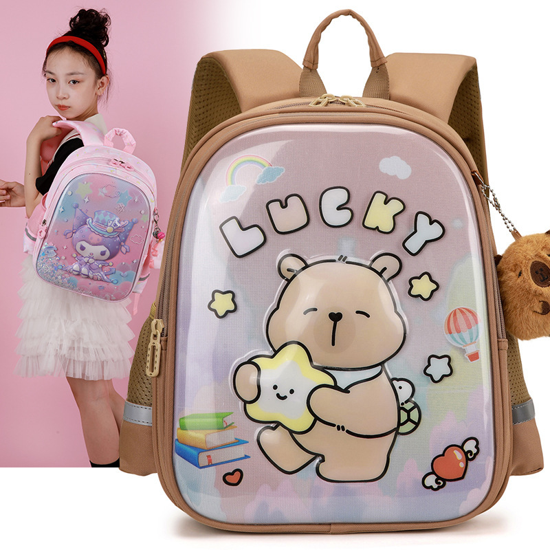 Animación de dibujos animados bolsas escolares ligeras unicornio niña princesa pequeña mochila encantadora mochila de grado 1 - 2