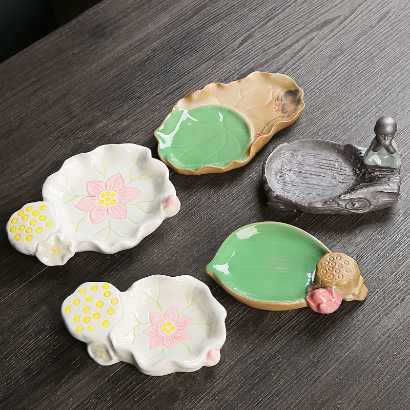 Brazilian Wood Lucky Wood Plant Ceramic Special Tray Coarse Pottery Tray Creative Water Tray Hydroponic Flower Pot Base Bottom Pad