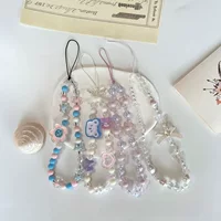 Beads with bow, beaded bracelet, mobile phone, strap, Amazon, with little bears, flowered