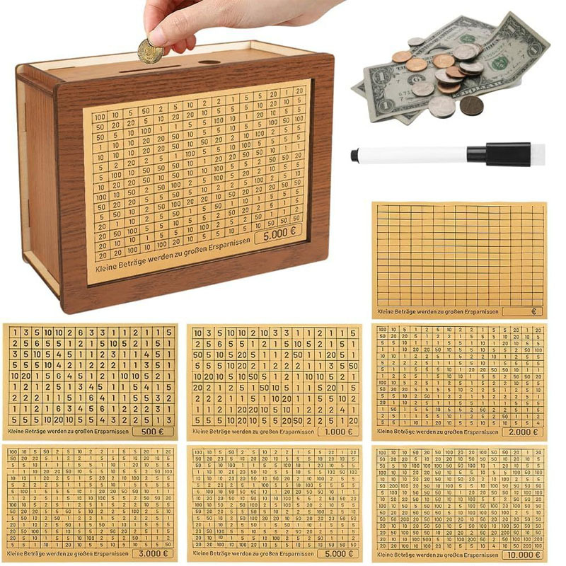 Caja de dinero transfronteriza con contador de la calidad de la casa Contador objetivo alcancía niños caja de regalo artesanías