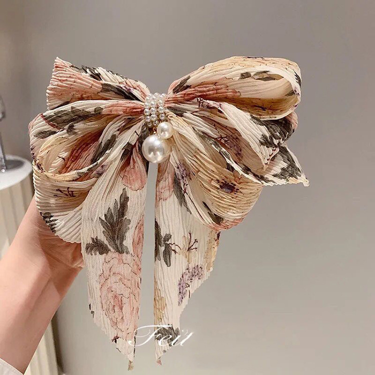 12珍珠碎花蝴蝶结