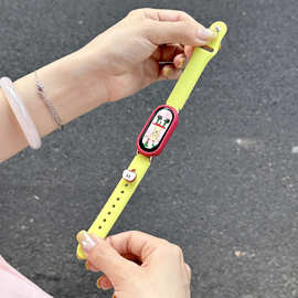 适用小米手环10表带9新款8硅胶表带NFC版diy按扣女款腕带钉扣配件