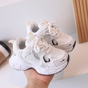Children's shoes, thick sole heightened mesh dad shoes, trendy and versatile spring and autumn breathable casual sports boys and girls shoes