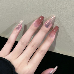 穿戴甲片高級感夏季漸變色甜美風美甲片可拆卸假指甲貼片30片分碼