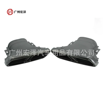 Car muffler E-Class W213 Tail Pipes - amg-titanium-black-one-piece-pair