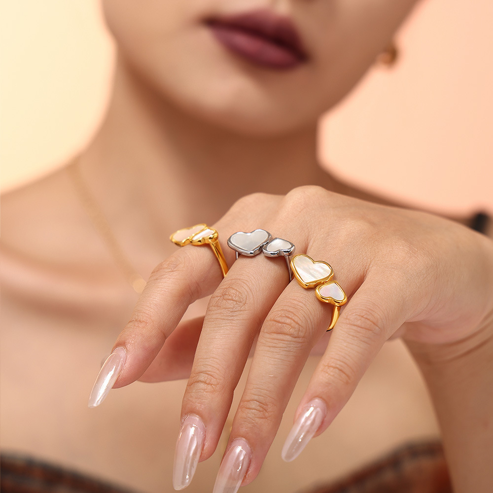 Pierścień otwarty Ins Wind Natural Beimu dla kobiet, wykonany z tytanu, nieblaknący, z pierścieniem na palec wskazujący_voghion.com