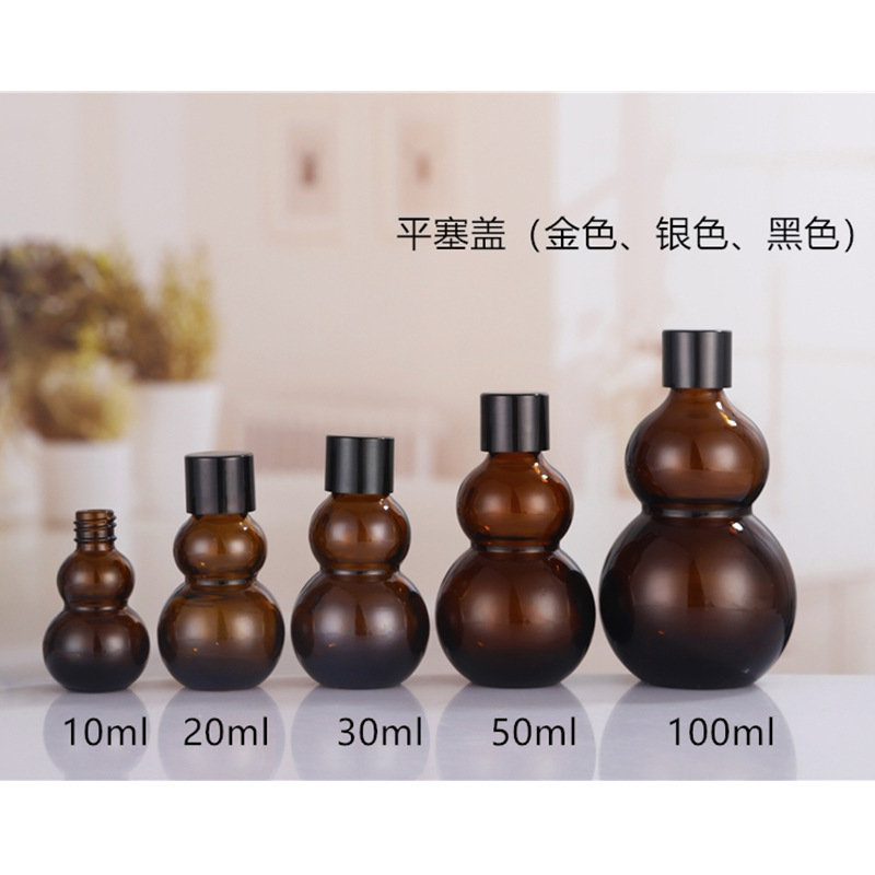 卸売 20 ミリリットルサンプル茶色のシングルおよびダブルひょうたんエッセンシャル オイル ボトル スプレー ローション詰め替えボトル空ボトル複数仕様在庫あり|undefined