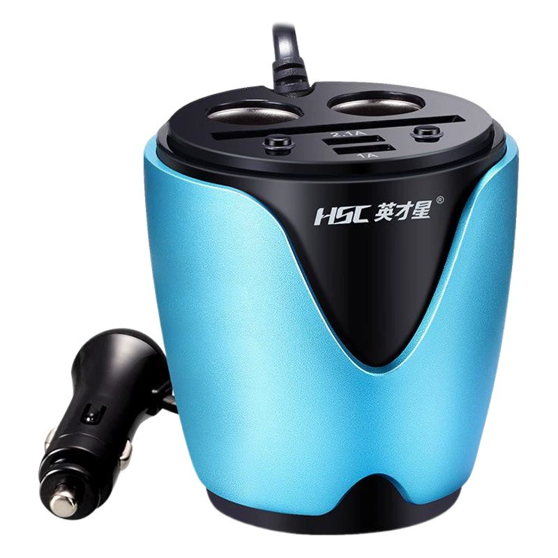 Yingcai Star Car Energy Cup с переключателем Автомобильное зарядное устройство Двойной USB One Drag Two Low Edition HSC-200