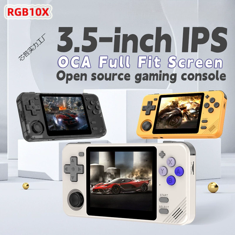 Handheld game console, nostalgic open‑source, 3.5″ IPS, single/dual card options