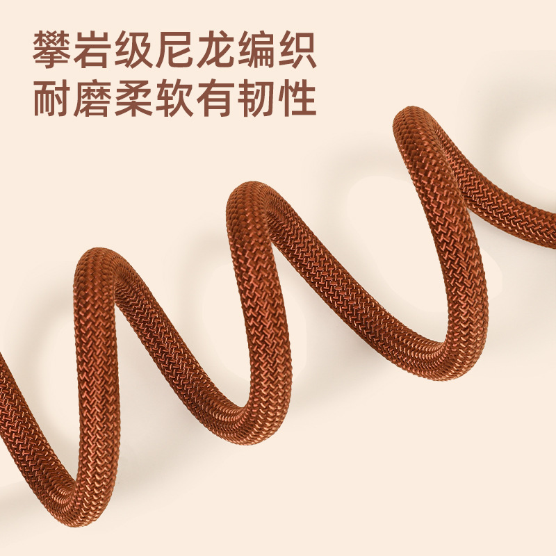 Cuerda de nylon transfronteriza P Cadena de tracción a juego de piel de vaca redonda P cuerda de entrenamiento para caminar perro P cuerda de tracción de perro retráctil