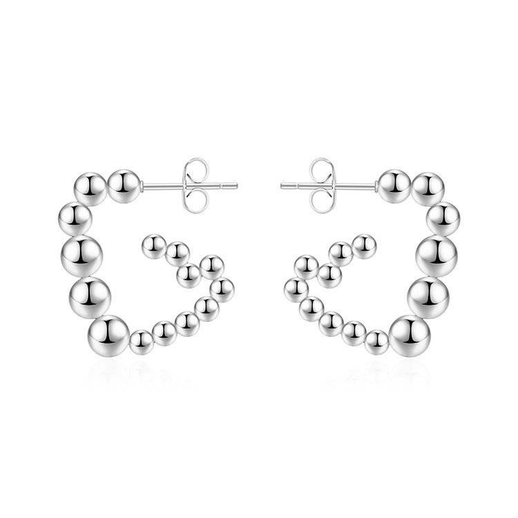 Nuevo triángulo de cuentas transfronterizas personalidad exquisita pendientes de oro de 18 quilates de moda fría estilo de alta sensación pendientes